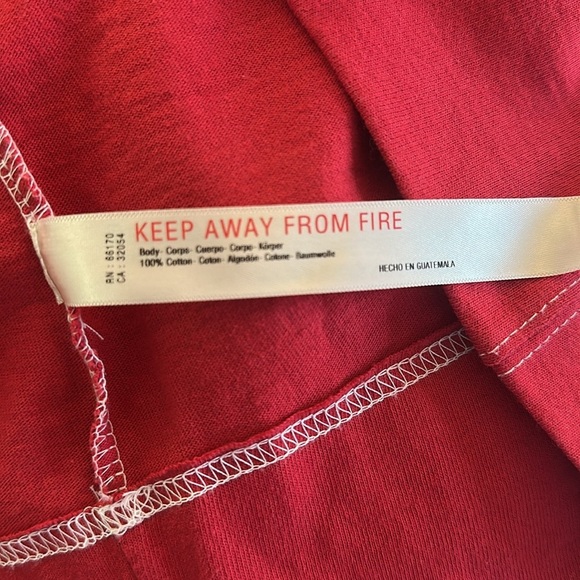 FP beach Portia mini tee shirt dress red XS - Picture 7 of 7